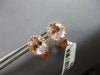 LARGE 3.45CT DIAMOND & AAA MORGANITE 14K ROSE GOLD OVAL CLIP ON HANGING EARRINGS