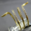 ESTATE LARGE .50CT DIAMOND 18KT YELLOW GOLD MULTI ROW CRISS CROSS SNAKE FUN RING