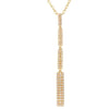LARGE .57CT DIAMOND 18KT YELLOW GOLD 3D MULTI ROW MULTI BAR LARIAT FUN NECKLACE