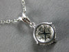 ESTATE .50CT DIAMOND 18KT WHITE GOLD ROUND & PRINCESS HALO FUN FLOATING PENDANT