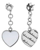 ESTATE AAA SOUTH SEA PEARL & MOTHER OF PEARL 18K WHITE GOLD HEART SHAPE EARRINGS