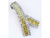 1.25CT DIAMOND & YELLOW SAPPHIRE 14KT YELLOW GOLD BCA PRINCESS RAINBOW PENDANT