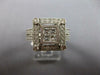 LARGE 1.07CT DIAMOND 18KT WHITE GOLD ROUND & PRINCESS INVISIBLE SQUARE FUN RING