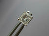 ESTATE 1.26CT DIAMOND 14KT WHITE GOLD PRINCESS SOLITAIRE STUD SCREWBACK EARRINGS