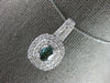 LARGE 2.65CT DIAMOND & AAA GREEN TOURMALINE 14KT WHITE GOLD OVAL & ROUND PENDANT
