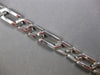 ESTATE LONG 14KT WHITE GOLD 3D CLASSIC SOLID HEXAGON MENS BRACELET