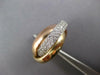 ESTATE LARGE 1.32CT DIAMOND 14KT TRI COLOR GOLD 3D ETERNITY TRINITY FUN RING