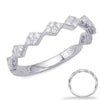 .32CT DIAMOND 14KT WHITE GOLD GEOMETRICAL PAVE 3/4TH ETERNITY ANNIVERSARY RING