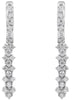 .66CT DIAMOND 18KT WHITE GOLD CLASSIC V SHAPE JOURNEY LEVERBACK HANGING EARRINGS