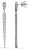 1.46CT DIAMOND 14KT WHITE GOLD CLASSIC GRADUATING JOURNEY BAR HANGING EARRINGS