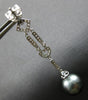 LARGE .72CT DIAMOND & AAA TAHITIAN PEARL 18KT WHITE GOLD 3D GEOMETRICAL EARRINGS
