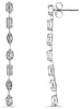 .89CT DIAMOND 14KT WHITE GOLD ROUND & BAGUETTE MULTI SHAPE BY THE YARD EARRINGS