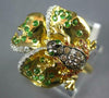 .61CT WHITE & MOCHA DIAMOND & AAA MULTI GEM 18KT YELLOW GOLD HAPPY FROG FUN RING