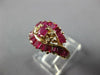 1.16CT DIAMOND & AAA RUBY 14KT WHITE GOLD MULTI SHAPE FLOWER INFINITY LOVE RING