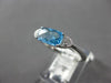 ESTATE 1.22CT DIAMOND & AAA BLUE TOPAZ 14KT WHITE GOLD CUSHION & ROUND FUN RING