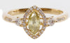 .94CT LIGHT PINK & FANCY YELLOW DIAMOND 18KT YELLOW & ROSE GOLD ENGAGEMENT RING