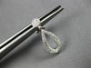 ESTATE .48CT DIAMOND 14KT WHITE GOLD 3D CLASSIC TEAR DROP FUN HANGING EARRINGS