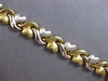 ESTATE WIDE 14KT WHITE & YELLOW GOLD 3D MULTI HEART XO LOVE BRACELET