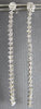 1.0CT DIAMOND 14K WHITE GOLD 3D ROUND CLASSIC FLOWER TENNIS FUN HANGING EARRINGS