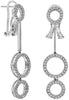 .46CT DIAMOND 14KT WHITE GOLD 3D MULTI CIRCULAR BY THE YARD FUN HANGING EARRINGS