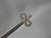 ESTATE .18CT DIAMOND 14KT WHITE GOLD 3D INFINITY FUN STUD EARRINGS