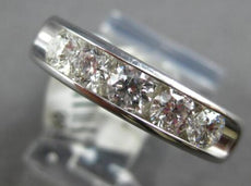 1.0CT DIAMOND 14KT WHITE GOLD 3D CHANNEL COMFORT FIT WEDDING ANNIVERSARY RING