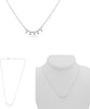 ESTATE .40CT DIAMOND 14K WHITE GOLD 3D ROUND BY THE YARD ADJUSTABLE BAR NECKLACE