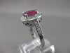 ANTIQUE 2.3CT DIAMOND & RUBY 14KT WHITE GOLD HALO DESIGN ENGAGEMENT RING #3046