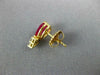 ESTATE 1.92CT DIAMOND & AAA RUBY 14KT YELLOW GOLD PEAR SHAPE STUD EARRINGS #1784