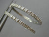 0.85CT ROUND DIAMOND 14KT WHITE GOLD 3D CLASSIC 2mm HOOP HANGING EARRINGS #25885
