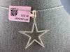 ESTATE .36CT DIAMOND 14KT YELLOW GOLD 3D CLASSIC OPEN STAR LOVE FLOATING PENDANT