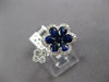 1.04CT DIAMOND & AAA SAPPHIRE 18KT WHITE GOLD DOUBLE FLOWER 4 LEAF CLOVER RING