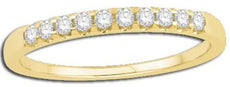 0.2CT DIAMOND 14KT YELLOW GOLD 3D CLASSIC SEMI ETERNITY ROUND ANNIVERSARY RING