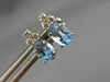 ESTATE .50CT ROUND DIAMOND & OVAL BLUE TOPAZ 14K WHITE GOLD STUD EARRINGS #25923