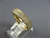 .35CT DIAMOND 14K YELLOW GOLD CLASSIC 3 ROW PAVE SQUARE WEDDING ANNIVERSARY RING