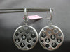 EXTRA LARGE .41CT DIAMOND 18KT WHITE GOLD MATTE & SHINY CHANDELIER FUN EARRINGS