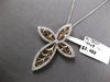 ESTATE 1.06CT DIAMOND 14KT TWO TONE GOLD 3D OPEN FILIGREE CROSS FLOATING PENDANT
