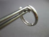 ESTATE .30CT DIAMOND 14KT WHITE GOLD 3D ROUND 3 ROW PAVE HUGGIE HANGING EARRINGS