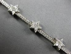 1.25CT DIAMOND 14KT WHITE GOLD 3D ROUND MULTI STAR BY THE YARD TENNIS BRACELET