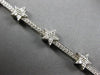 1.25CT DIAMOND 14KT WHITE GOLD 3D ROUND MULTI STAR BY THE YARD TENNIS BRACELET