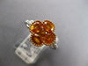 2.19CT DIAMOND & AAA YELLOW SAPPHIRE 18K 2 TONE GOLD 3D OVAL & ROUND FLOWER RING