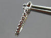 ESTATE .50CT DIAMOND 14KT WHITE GOLD ROUND INSIDE OUT FUN HOOP HANGING EARRINGS