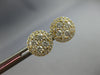 ESTATE .92CT DIAMOND 14K YELLOW GOLD 3D CLASSIC ROUND CLUSTER HALO STUD EARRINGS