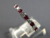 .92CT DIAMOND & AAA RUBY 14KT WHITE GOLD SHARED PRONG 2mm ETERNITY FUN LOVE RING