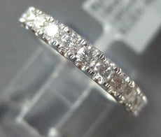 .87CT DIAMOND 18KT WHITE GOLD 3D ROUND 3/4 ETERNITY COMFORT FIT ANNIVERSARY RING