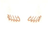 ESTATE .52CT DIAMOND 18KT ROSE GOLD 3D CLASSIC MULTI ROW EAR CLIMBER EARRINGS