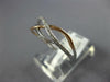ESTATE .08CT DIAMOND 14KT WHITE & ROSE GOLD 3D MULTI ROW CRISS CROSS X LOVE RING