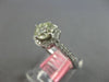 ESTATE 1.05CT DIAMOND 18K WHITE GOLD ROUND SOLITAIRE STAR FLOWER ENGAGAMENT RING