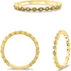 ESTATE .04CT DIAMOND 14KT YELLOW GOLD 3D ROUND FILIGREE MULTI LEAF FUN RING