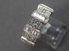 WIDE .78CT DIAMOND 18KT WHITE GOLD 3D ROUND & BAGUETTE WEDDING ANNIVERSARY RING